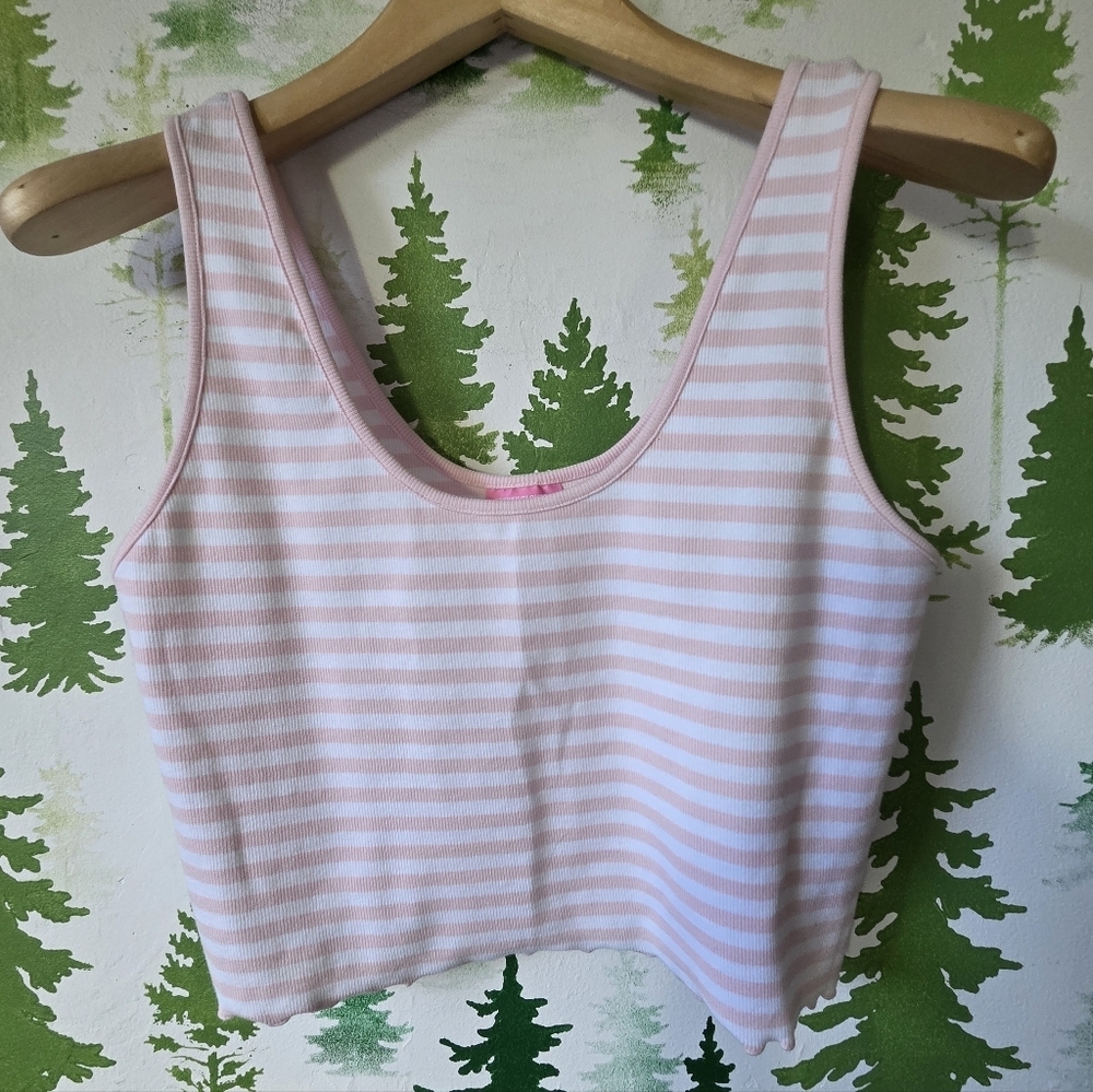 Stoney Clover Lane X Target Pink White Striped Top